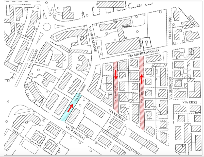 Modifiche viabilistiche nelle vie Toscani, Guidotti, Morazzone e Procaccini